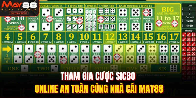 Tham gia cược Sicbo online an toàn cùng nhà cái May88